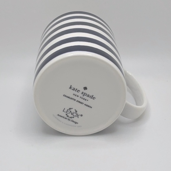 Kate Spade blue & white striped mug for Lenox Charolette Street North W2 - Picture 3 of 5